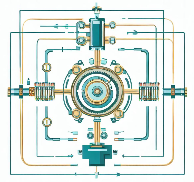 Perpendicular diagram of the direction of centrifugal force