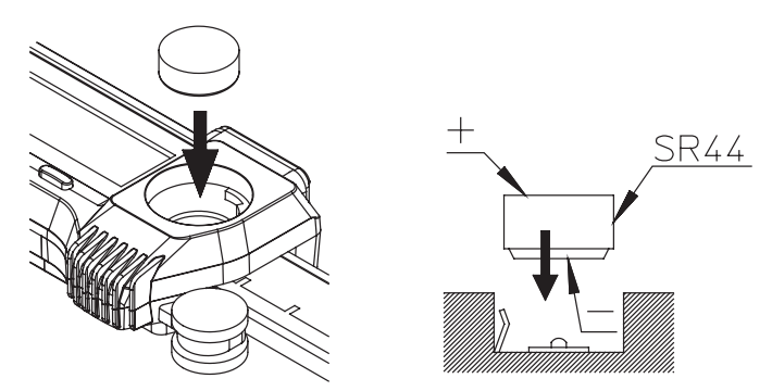 Replace the battery or check the direction of the positive and negative terminals.