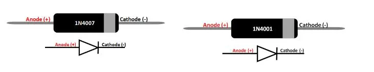 1N4001 VS 1N4007: Pin Configuration