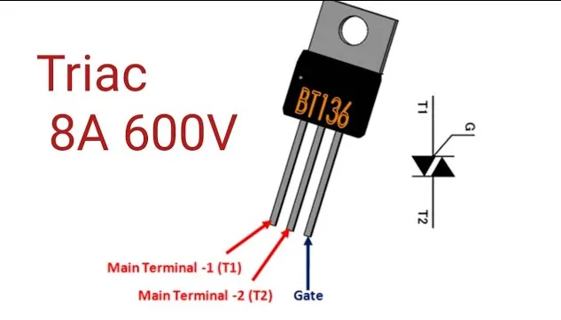 Pin Configuration of BT136 TRIAC