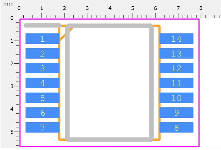 TXB0104PWR Footprint